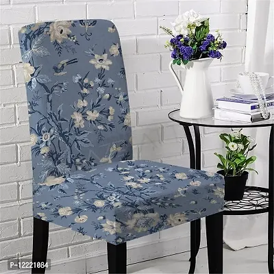 AMAZE ATTIRES Printed Soft Elastic Chair Cover Stretchy & Removable for Designer Dining Chair Cover/Seat Protector Slipcover - 1 Piece Flower Printed ATCC004-1-thumb2