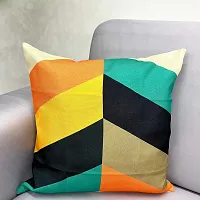 AMAZE ATTIRES | Decorative Printed Square Cushion Cover Set of 5 Throw Pillow Covers/Cases for Couch Sofa Home (16 x 16 inch or 40cm x40cm) ATCU060-thumb2