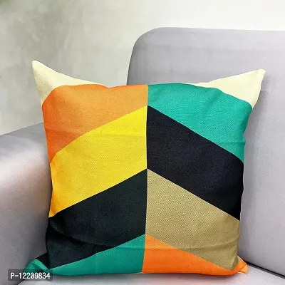 AMAZE ATTIRES | Decorative Printed Square Cushion Cover Set of 5 Throw Pillow Covers/Cases for Couch Sofa Home (16 x 16 inch or 40cm x40cm) ATCU060-thumb3