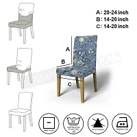 AMAZE ATTIRES Printed Soft Elastic Chair Cover Stretchy & Removable for Designer Dining Chair Cover/Seat Protector Slipcover - 1 Piece Flower Printed ATCC004-1-thumb3