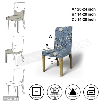 AMAZE ATTIRES Printed Soft Elastic Chair Cover Stretchy & Removable for Designer Dining Chair Cover/Seat Protector Slipcover - 1 Piece Flower Printed ATCC004-1-thumb4