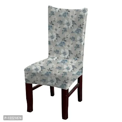 AMAZE ATTIRES Printed Soft Elastic Chair Cover Stretchy & Removable for Designer Dining Chair Cover/Seat Protector Slipcover - 1 Piece Flower Printed ATCC003-1-thumb0