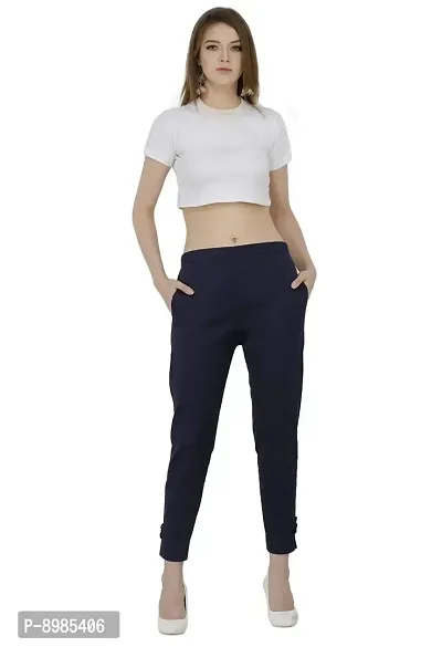 AAKRITHI Women's Slim Fit Trousers-thumb2