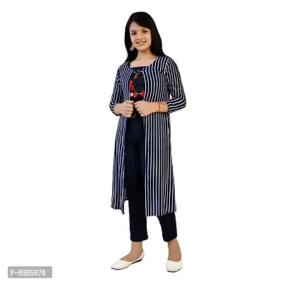 Belvik Girl Cotton Lycra Maxi Dress-thumb0