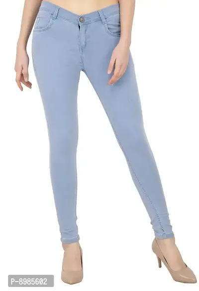 AAKRITHI Women's Slim Fit Jeans (DOBBY-702-BMW-JEANS_Light Blue_28)