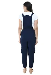 Neysa Women's Cotton Lycra Ankle Length Jumpsuit (28, Neavy) Navy-thumb1