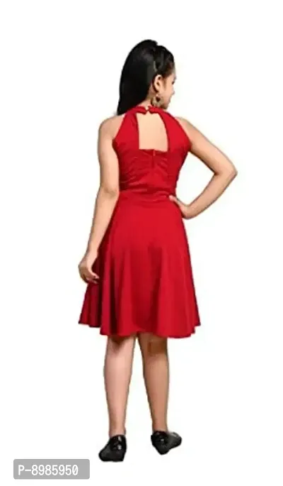 CUPIDVIBE Girl's Knee Length Fit  Flare Dress-thumb2