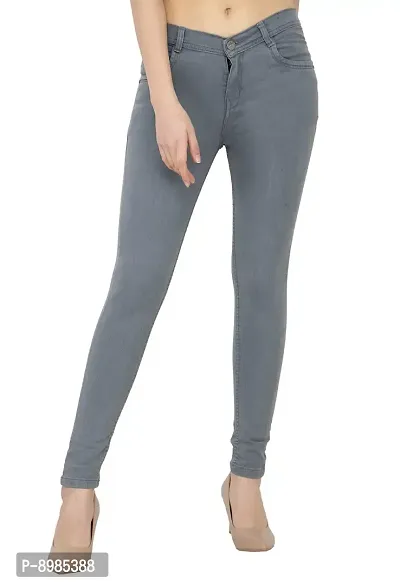 AAKRITHI Women Denim Jeans Grey-thumb0