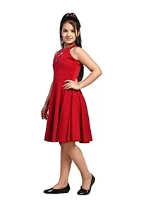 CUPIDVIBE Girl's Knee Length Fit  Flare Dress-thumb2