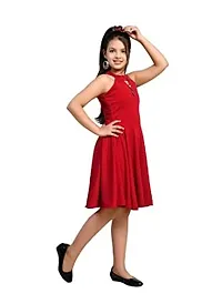 CUPIDVIBE Girl's Knee Length Fit  Flare Dress-thumb3