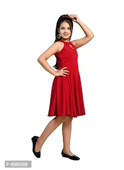 CUPIDVIBE Girl's Knee Length Fit  Flare Dress-thumb4