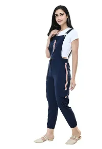 Neysa Women's Cotton Lycra Ankle Length Jumpsuit (28, Neavy) Navy-thumb3