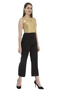 Neysa Women Cotton Lycra Solid Sleeveless Jumpsuit-thumb2