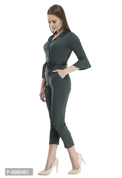 Neysa Women's Georgette Solid Jumpsuit-thumb4