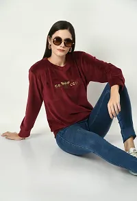 Girls Full Sleeve Printed Round Neck Sweatshirt-thumb2