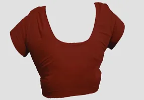 Reliable Red Brocade Solid Stitched Blouses For Women-thumb3