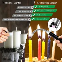 Windproof USB Rechargeable Electric Gas Lighter for Kitchen Use Candle Lighter Plasma Lighter Flameless-thumb4