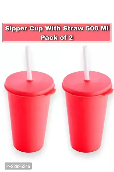 Sipper Water Bottle 500 ml Pack Of 2 (Multicolour)-thumb0