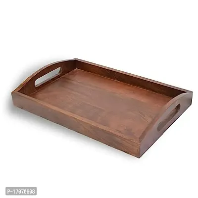 Premium Mahogany Finish Wooden Serving Tray