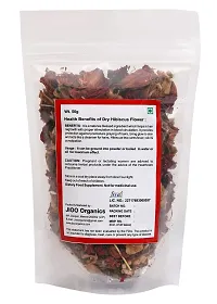 Jioo Organics Dry Hibiscus Flower Gudhal ke phool Hibhiscus Petals For Hair Heena Pack Scalp Blood Circulation Hair Cleanser Face pack Mocktails Rosa Sinensis Roselle 50 g-thumb1