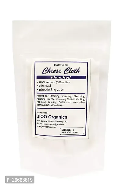 Jioo Organic Professional Bleached Muslin Cheese Cloth (Off-White, Standard Size)-thumb2