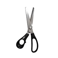 Jioo Organics Zig Zag Scissor for Cloth Cutting  Tailoring | Professional Pinking Shears | Mild Steel, Ultra-Sharp | Ergonomic Grips | Ideal for Paper, Photos  Crafts (9 inches)-thumb2