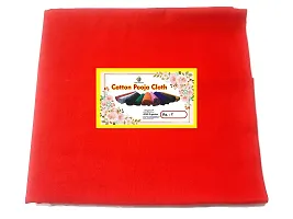 J Organics Pooja Cloth || Pooja Cloth for Mandir || Pooja Clothe for Mandir Decoration || Backdrop Cloth for Decoration - Red-thumb2