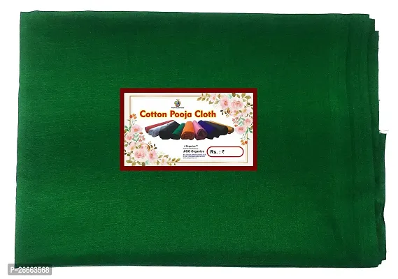 J Organics Pooja Cloth || Pooja Cloth for Mandir || Pooja Clothe for Mandir Decoration || Backdrop Cloth for Decoration - Green-thumb2