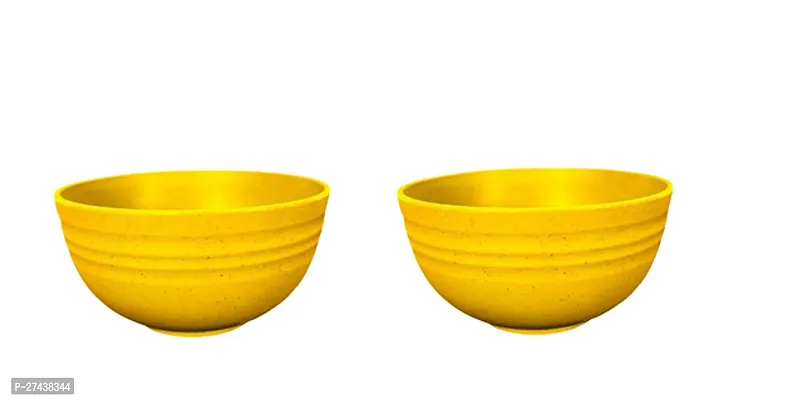 Unbreakeable Wheat Straw Serving Bowl, Microwave Safe Bowl For Kitchen, Pack Of 2