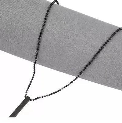 Stylish Stainless Steel Black Chain With Pendant For Men