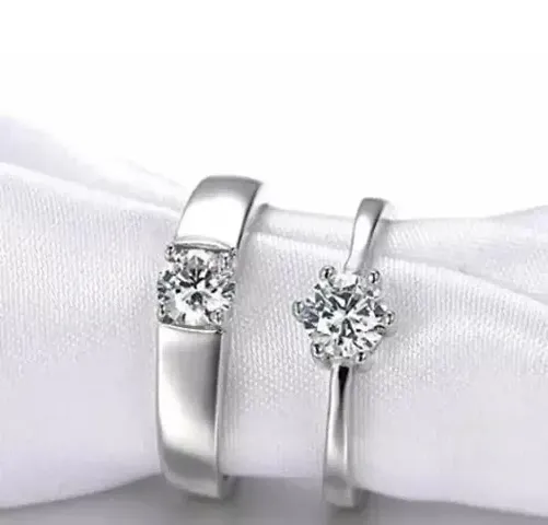 Diamond Ring American Diamond Stone Couple Ring's Stone Diamond Plated Ring