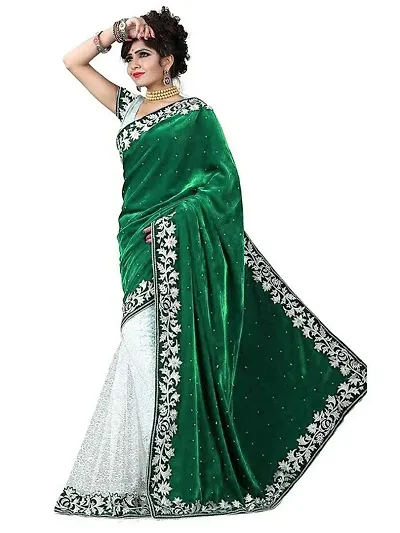 Hot Selling Velvet Saree with Blouse piece 