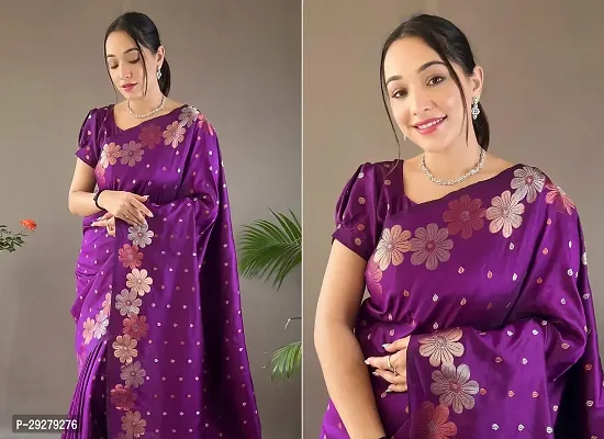 Trending Jacquard  Saree with Separate Blouse for Women-thumb0