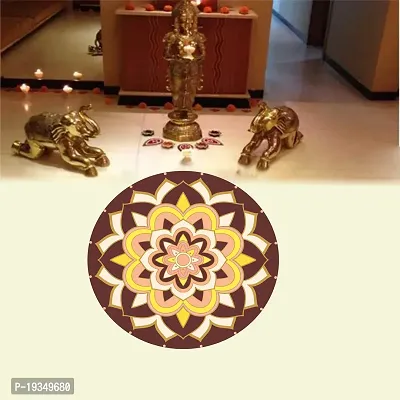 Diwali Rangoli Stickers 3D Rangoli Waterproof Door Entrance Floor Stickers-thumb0