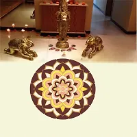 Diwali Rangoli Stickers 3D Rangoli Waterproof Door Entrance Floor Stickers-thumb1