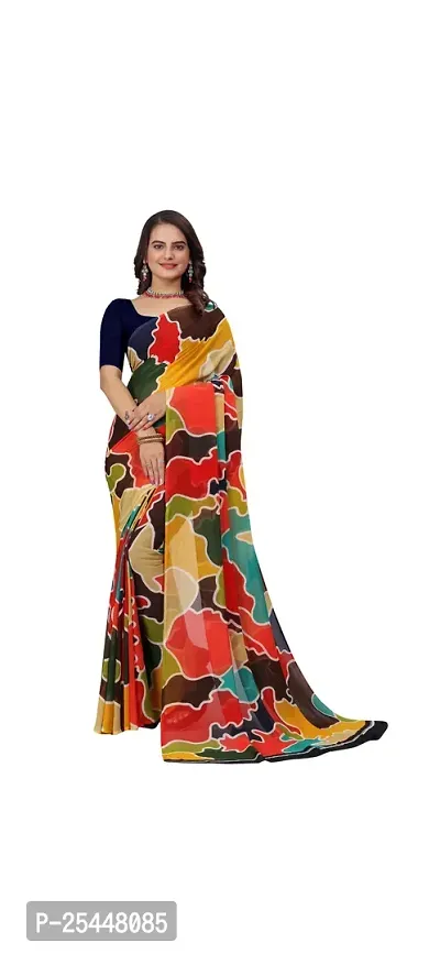 Beautiful Shantoon  Sequinned Saree with Blouse Piece For Women-thumb0