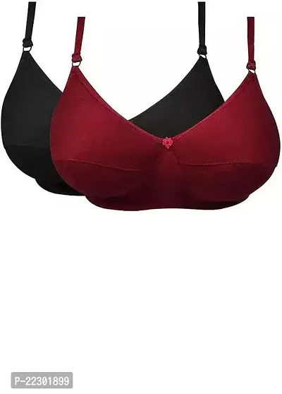 Stylish Multicoloured Cotton Solid Bras For Women-thumb0