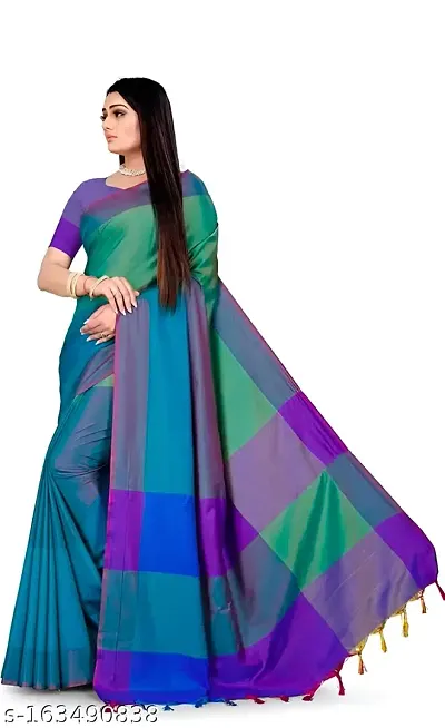 Best Selling Cotton Silk Saree with Blouse piece 
