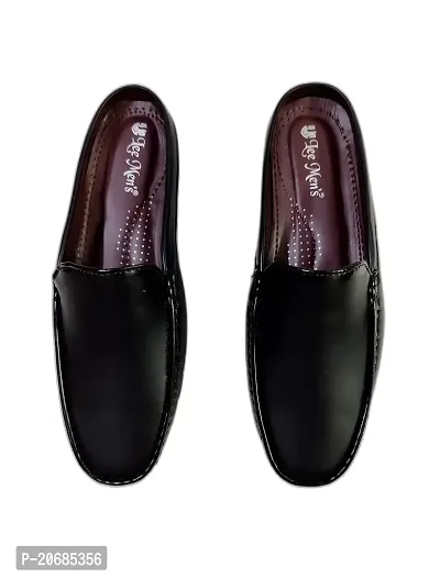 Shabdh Men's Back Open Slip On Loafers/Half Shoes/Cut Shoes/Open Juttis/Mojaris for Indoor  Outdoor Black-thumb3