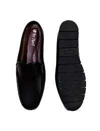 Shabdh Men's Back Open Slip On Loafers/Half Shoes/Cut Shoes/Open Juttis/Mojaris for Indoor  Outdoor Black-thumb1