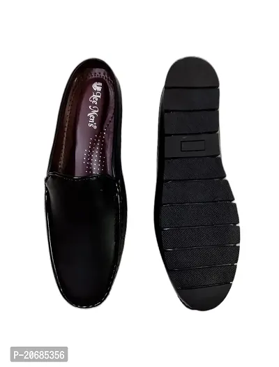 Shabdh Men's Back Open Slip On Loafers/Half Shoes/Cut Shoes/Open Juttis/Mojaris for Indoor  Outdoor Black-thumb2