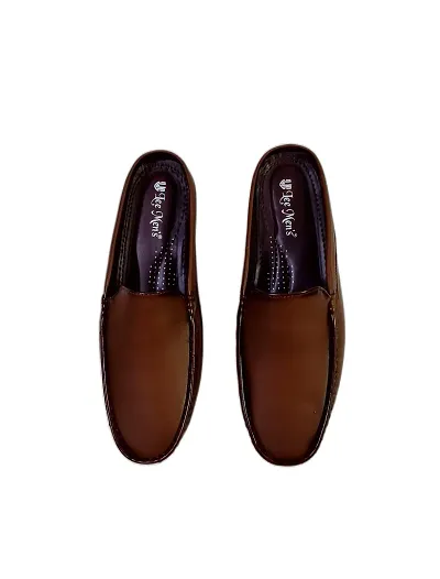 Shabdh Men's Back Open Slip On Loafers/Half Shoes/Cut Shoes/Open Juttis/Mojaris for Indoor  Outdoor - Tan Color