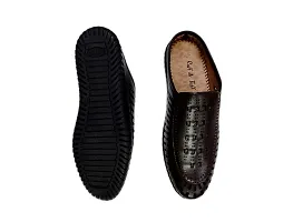 Shabdh Men's Flexible Back Open Slip On Loafers/Half Shoes/Cut Shoes/Open Juttis/Mojaris for Indoor  Outdoor Brown-thumb1