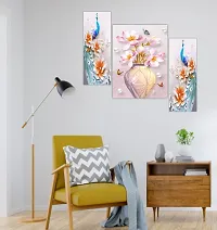 TULIKA ENTERPRISES Set of Three Framed Wall Painting for Home Decoration , Paintings for Living room , Bedroom , Big Size 3D Scenery ( 46 X 31 CM)-thumb1