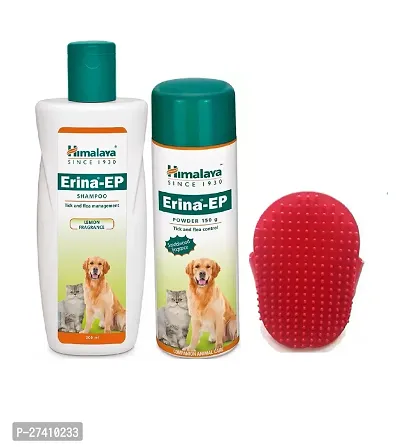 HIMALAYA Erina Ep Shampoo WITH ERINA POWDER WITH GLOVE Anti-fungal LEMON Dog Shampoo  (200 ml)