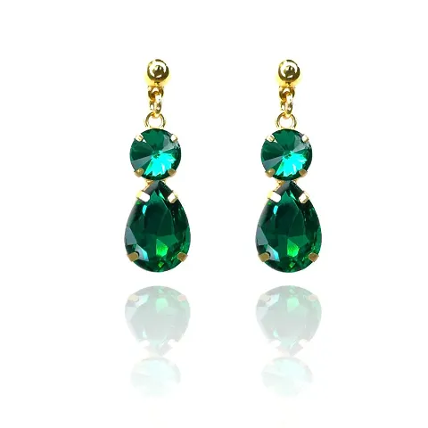Hana Creations ? Jewellery Gold Plated Fancy Crystal Earrings for Girls and Women