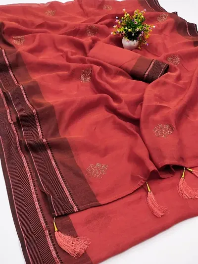 New In! Cotton Latkan Sarees with Blouse Piece