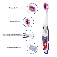 Buddsbuddy BPA Free Super Heros Cartoon Kids Soft Bristles Tooth brush 2yrs+, Multicolor (combo of 4)-thumb4