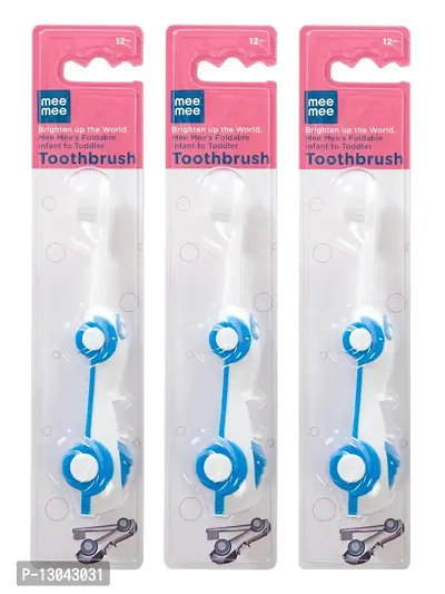 Mee Mee Foldable Infant to Toddler Toothbrush (Blue)-thumb0