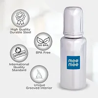 Mee Mee Premium Steel Feeding Bottle, Silver, 240 ml-thumb1